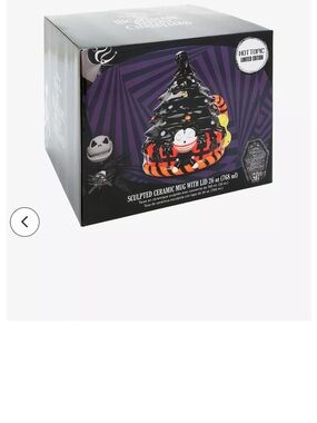 The Nightmare before Christmas black tree sculpted mug with lid hot topic